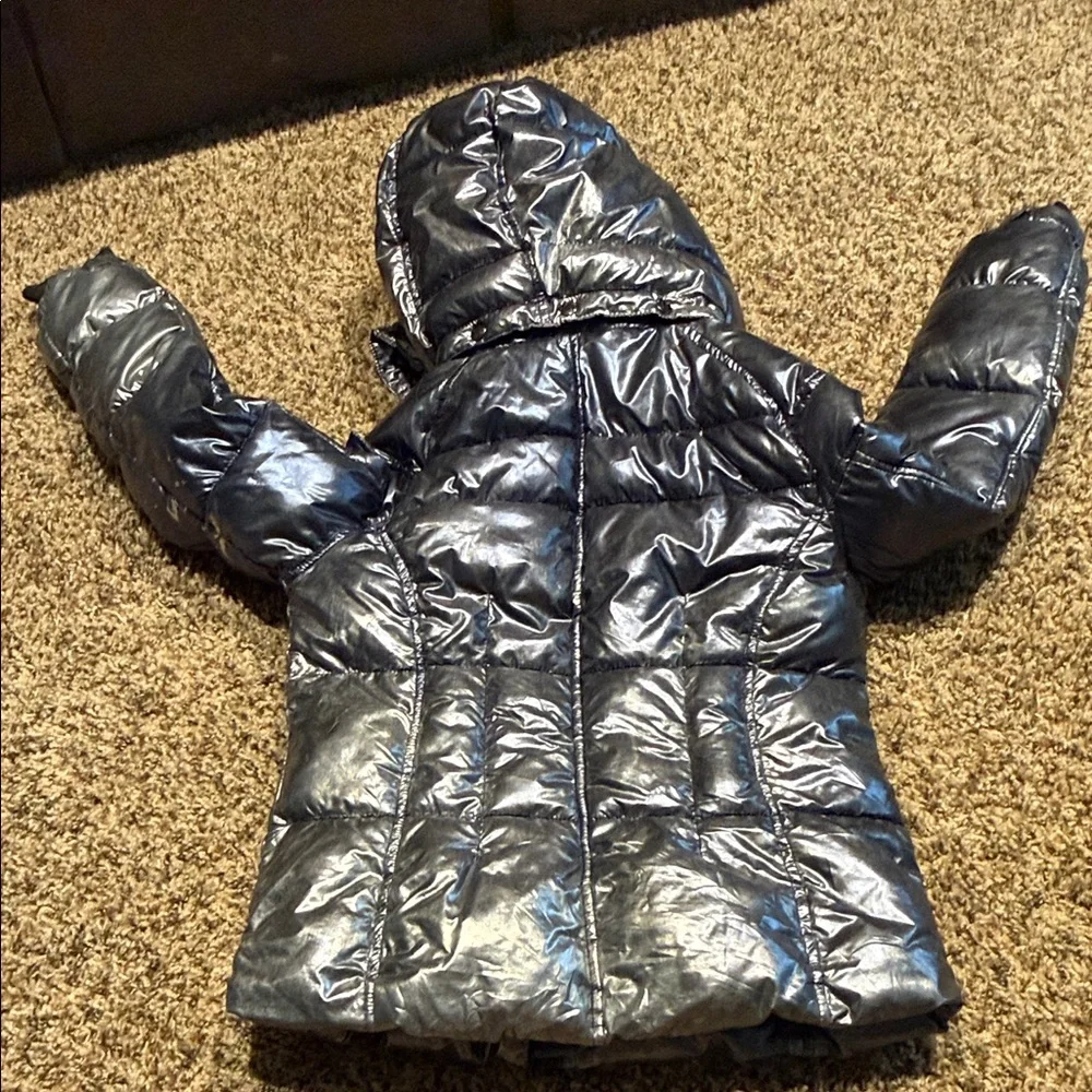 Metallic Kids Puffer Jacket
